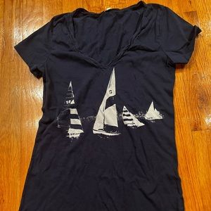 J.CREW Navy Short Sleeve Sailtboat T-Shirt⛵️